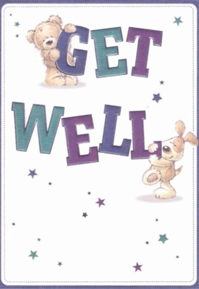 The art on this get well card embodies a spirit of tender encouragement, rendered in a playful, expressive style symbolic of North Kensington's creative community. At centre stage, a smiling bear and a floppy-eared puppy offer support with open arms, their soft textures captured in brushstrokes that evoke both the plushness of a favourite toy and the velvety touch of new blooms from a local florist. The hand-drawn message, in confident swaths of aquas and violets, anchors the design in cheerful reassurance, while stars flutter above, casting a net of gentle light. Every detail, from the shading of the fur to the crispness of the background, suggests a sense of touch-much as one might feel reaching for a bouquet arranged with fresias and spray roses by the friendly team at Flower Delivery North Kensington, just steps from Golborne Road. The mood is uplifting and gracious, ideal for sending a boost of heartfelt care to friends and neighbours recovering anywhere in the borough. With this card and a fragrant delivery of fresh blooms, positivity finds a way to all corners of North Kensington.